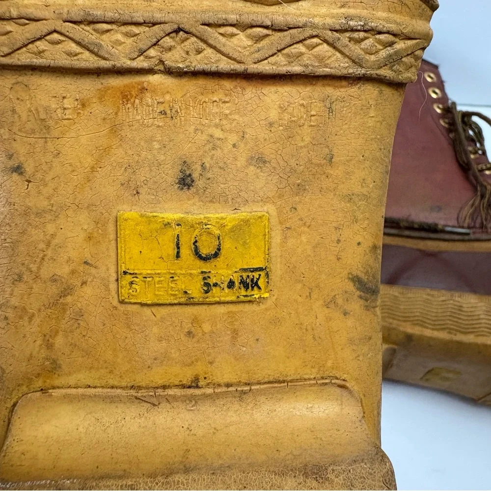Vintage Arctic Comet Snow Duck Winter Boots Brown Leather Mens size 10